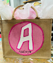 Load image into Gallery viewer, Hand Painted Burlap Tote Bag