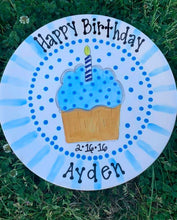 Load image into Gallery viewer, Small or Large Ceramic Personalized Birthday Plate