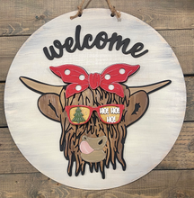 Load image into Gallery viewer, Highland Cow Interchangeable Door Hanger