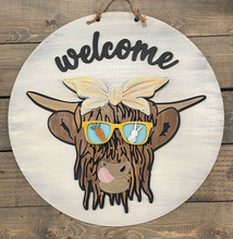 Load image into Gallery viewer, Highland Cow Interchangeable Door Hanger