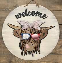 Load image into Gallery viewer, Highland Cow Interchangeable Door Hanger