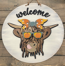 Load image into Gallery viewer, Highland Cow Interchangeable Door Hanger