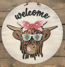 Load image into Gallery viewer, Highland Cow Interchangeable Door Hanger