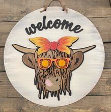 Load image into Gallery viewer, Highland Cow Interchangeable Door Hanger