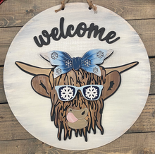 Load image into Gallery viewer, Highland Cow Interchangeable Door Hanger