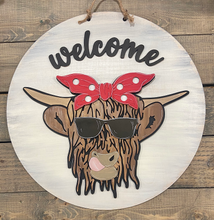 Load image into Gallery viewer, Highland Cow Interchangeable Door Hanger