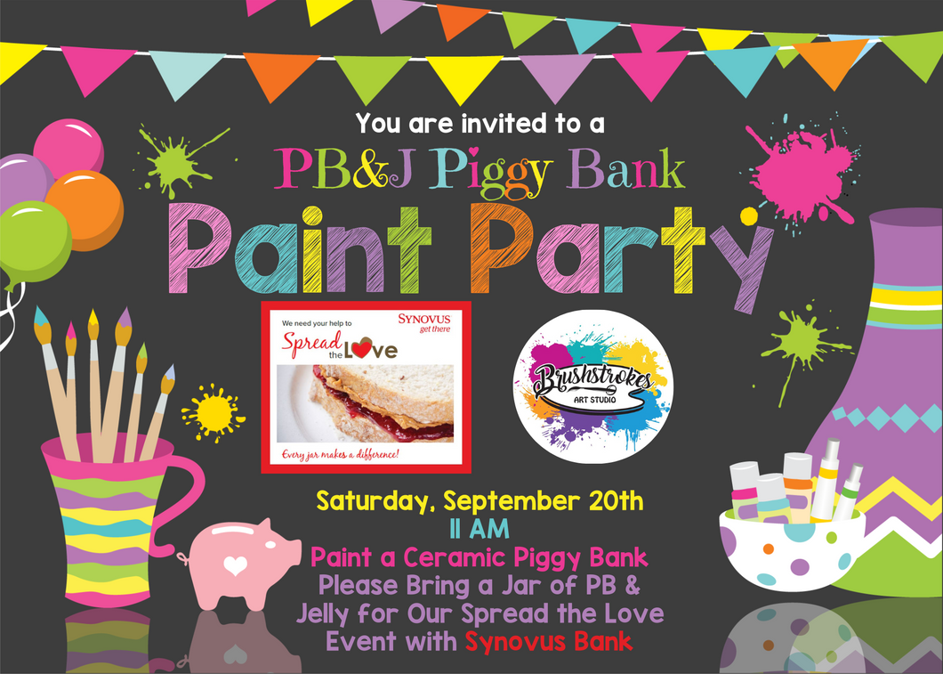 PB&J Piggy Bank Paint Party!!!