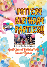 Load image into Gallery viewer, February 2026 Kids Pottery Birthday Parties