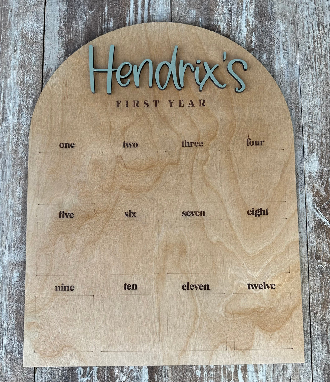 Baby's First Year Sign - First Year Photo Board ...