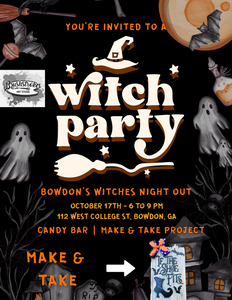 Witches Night Out Halloween Plank Sign