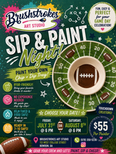 Load image into Gallery viewer, 🏈 Game Day Chip &amp; Dip Tray - Sip &amp; Paint Night!!!
