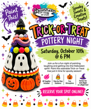 Load image into Gallery viewer, Trick-or-Treat Pottery Night | October 10th @ 6 PM
