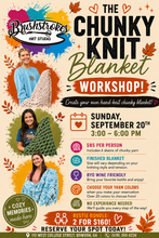 Load image into Gallery viewer, 🧶 Chunky Knit Blanket Workshop 🍂