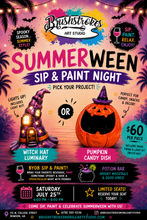 Load image into Gallery viewer, 🎃☀️ Summerween Sip &amp; Paint Night 👻🍷