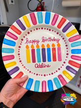 Load image into Gallery viewer, Small or Large Ceramic Personalized Birthday Plate
