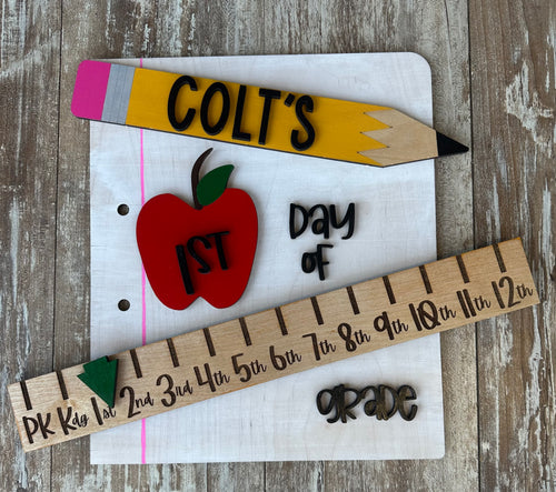 Custom First Day of School Photo Prop