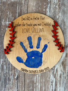 Personalized Father's Day Baseball Sign
