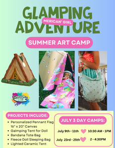 Merican' Girl Doll Glamping Art Camp 2024!!!