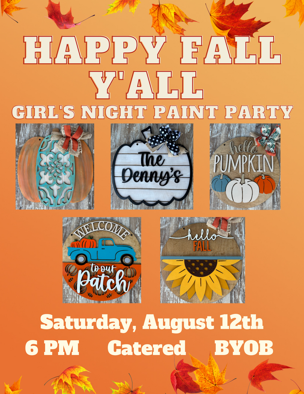 Happy Fall Y'all...Girl's Night Paint Party