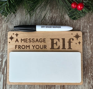 Dry Erase Elf Message Board