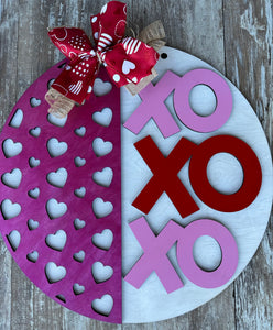 XOXOXO Heart Pattern Sign