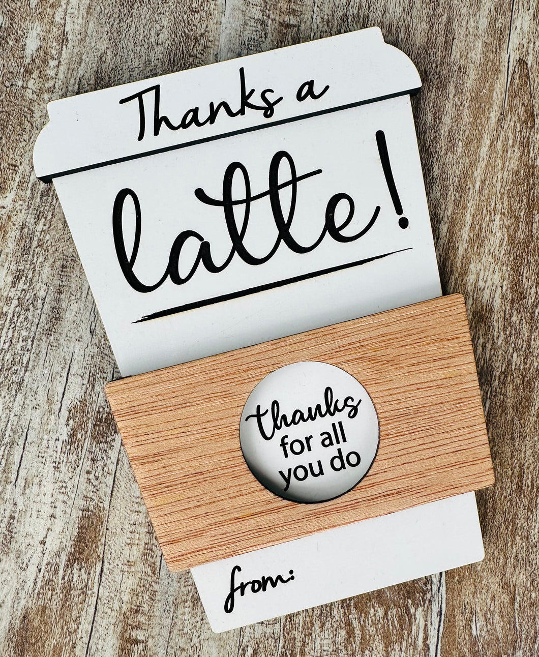 Teacher Gift Card Holder (Coffee Design)