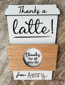 Teacher Gift Card Holder (Coffee Design)