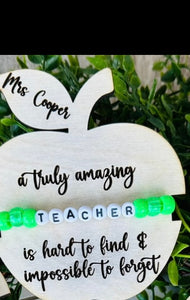 Personalized Teacher Bracelet Set