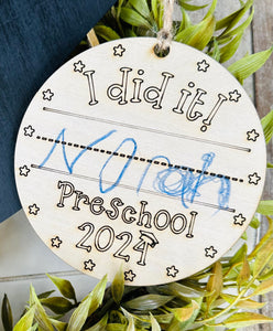 Customizable Kindergarten & Preschool Handwriting Keepsake