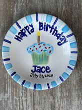 Load image into Gallery viewer, Small or Large Ceramic Personalized Birthday Plate