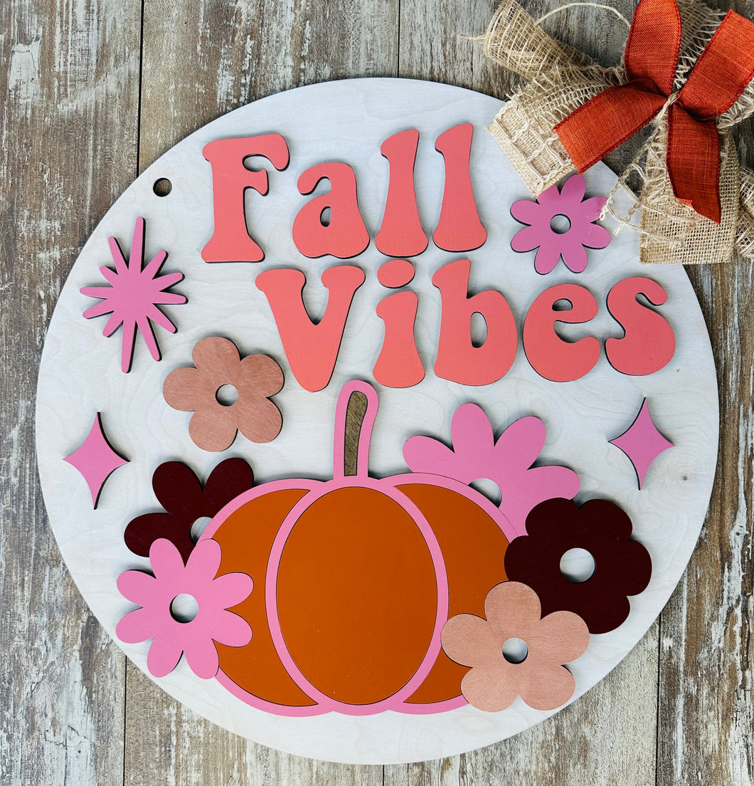 Fall Vibes Door Hanger