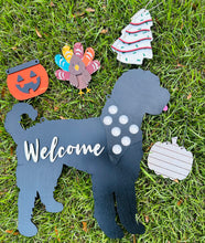 Load image into Gallery viewer, Interchangeable Silhouette Dog Welcome Door Hanger