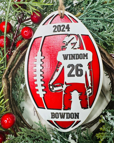 Personalized Football Player Ornament