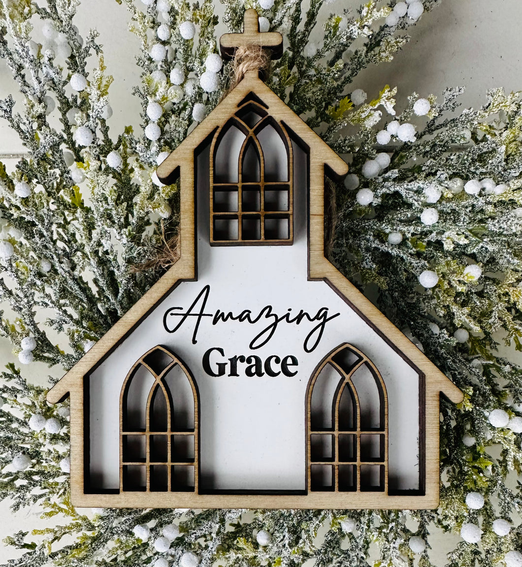 Amazing Grace Church Ornament