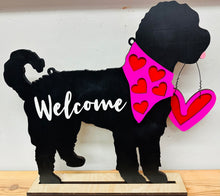 Load image into Gallery viewer, Interchangeable Silhouette Dog Welcome Door Hanger