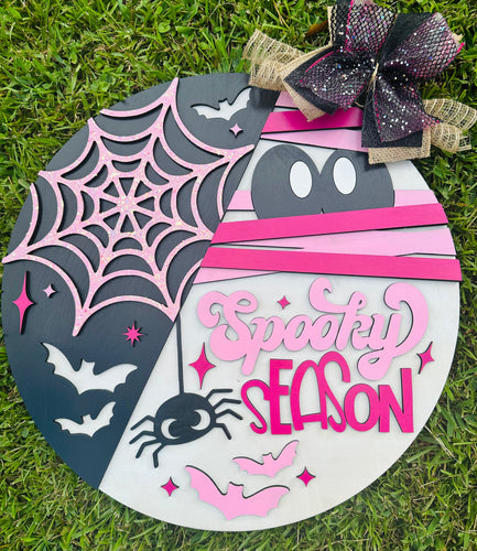 Spooky Season Retro Door Sign