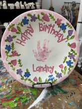 Load image into Gallery viewer, Small or Large Ceramic Personalized Birthday Plate