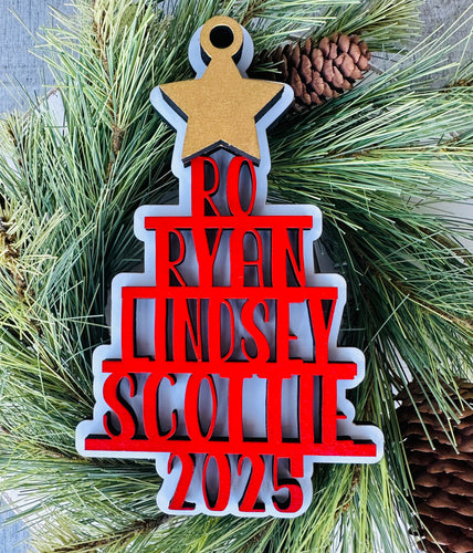 2025 Tree of Names Personalized Ornament