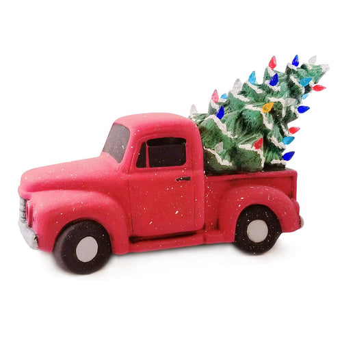 Lighted Vintage Truck with Tree