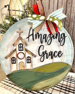 Amazing Grace Church Door Sign