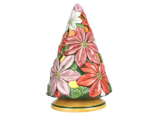 Lighted Poinsettia Tree