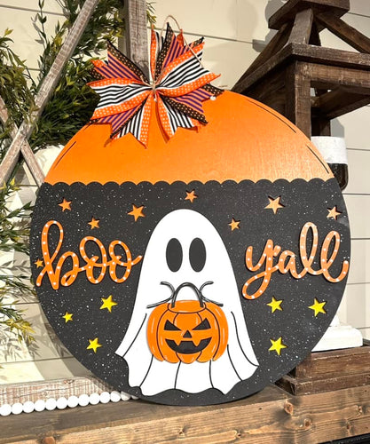 Boo Y'all Ghost Door Sign