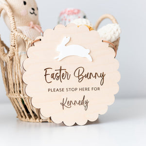 Eater Bunny Please Stop Here Personalized Tag