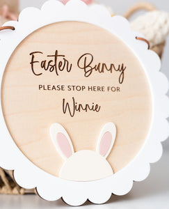 Eater Bunny Please Stop Here Personalized Tag