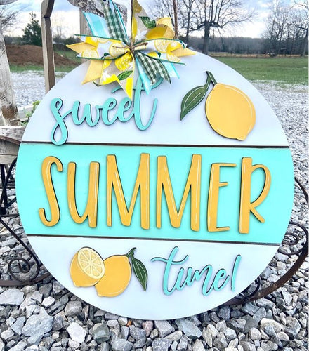 Sweet Summer Time Lemons Door Sign