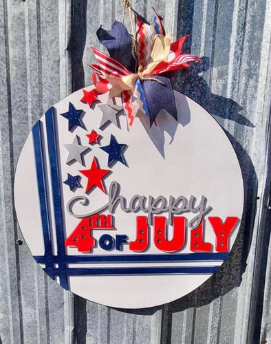 Happy 4th of July Door Sign