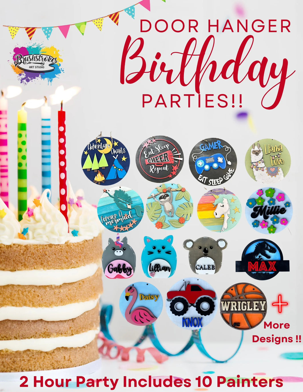 December 2025 Kids Door Hanger Birthday Parties