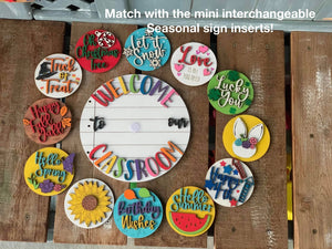 Welcome To Our Class Round with Interchangeable Shapes