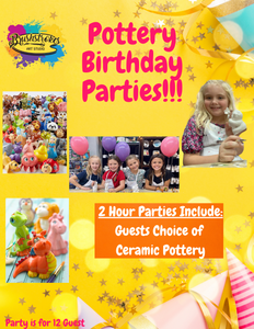 July Kids Pottery Birthday Parties