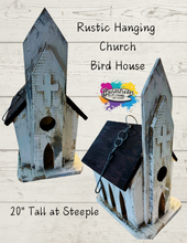 Load image into Gallery viewer, Rustic Hanging Church Bird House